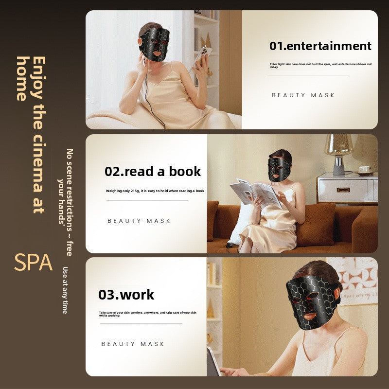 Flexible Silicone LED Mask – Red & Blue Light Therapy for Clear Skin