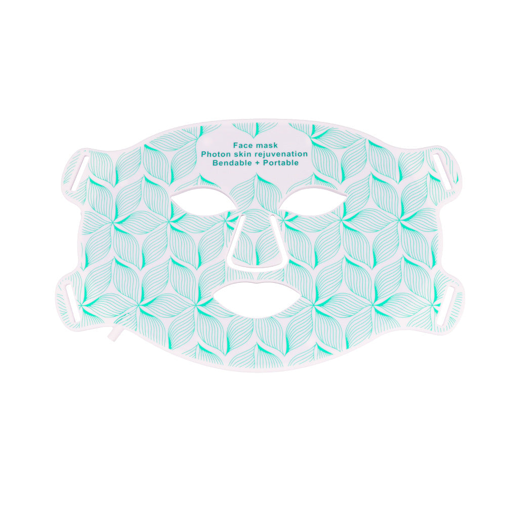 Silicone Dual LED Face & Neck Mask – Red, Blue & Infrared Light Therapy