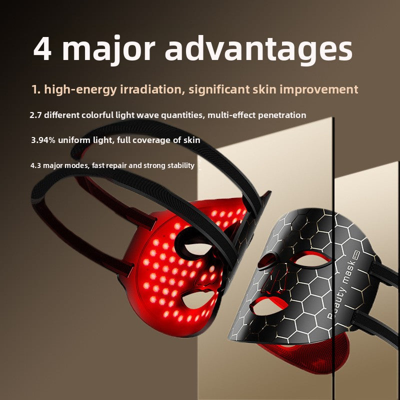 Flexible Silicone LED Mask – Red & Blue Light Therapy for Clear Skin