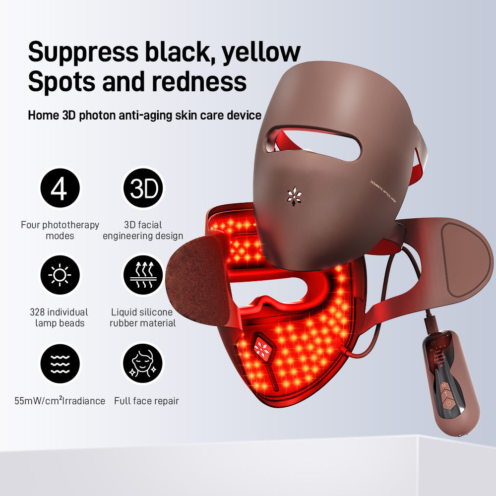 3D Red Light Therapy Face Mask – 4 Modes for Anti-Aging & Skin Rejuvenation