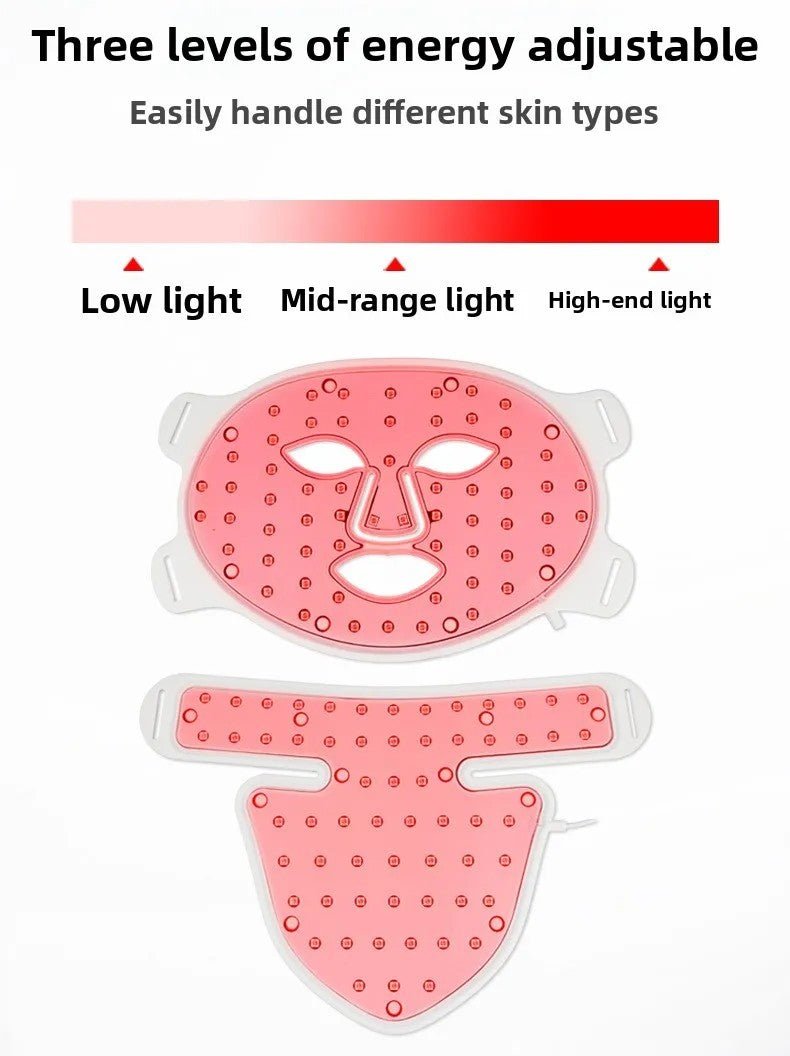 Age Renewal LED Face & Neck Mask Infrared Light Therapy - LoomiGlow