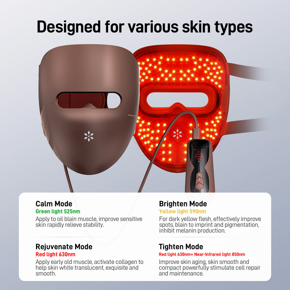3D Red Light Therapy Face Mask – 4 Modes for Anti-Aging & Skin Rejuvenation