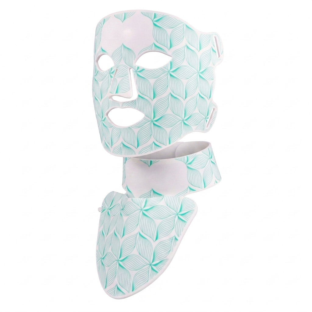 Silicone Dual LED Face & Neck Mask – Red, Blue & Infrared Light Therapy