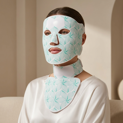 Silicone Dual LED Face & Neck Mask – Red, Blue & Infrared Light Therapy